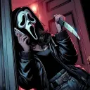 the avatar of Ghostface Female who supports unlimited chat online services