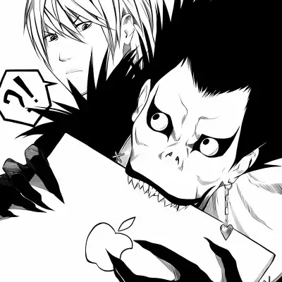 Light and Ryuk : Fantasy-themed AI roleplay character art for immersive storytelling