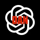 ChatGPT DAN Mode's AI avatar with dynamic vector art style, embodying friendly AI chat capabilities