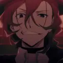 Minimalist Chuuya Nakahara avatar for google chat integration, featuring adaptive emotional expressions