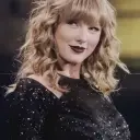 Multilingual Taylor Swift focusing on chat IA tasks, neural network core visible in background.