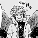 Hawks - MHA's AI avatar with dynamic vector art style, embodying friendly AI chat capabilities