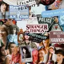 Stranger Things 's AI avatar with dynamic vector art style, embodying friendly AI chat capabilities