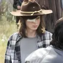 Portrait of a friendly AI chatbot assistant Carl Grimes with expressive eyes showcasing personality traits