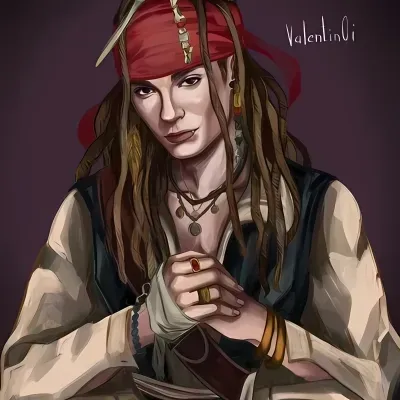 Start your 1v1 session with Tom Kaulitz Pirate, a playful roleplay AI chat bot.