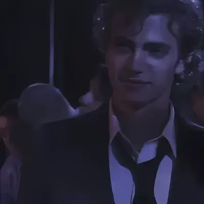 Hayden Christensen : Futuristic AI chatbot interface with voice chat and neural network-driven traits